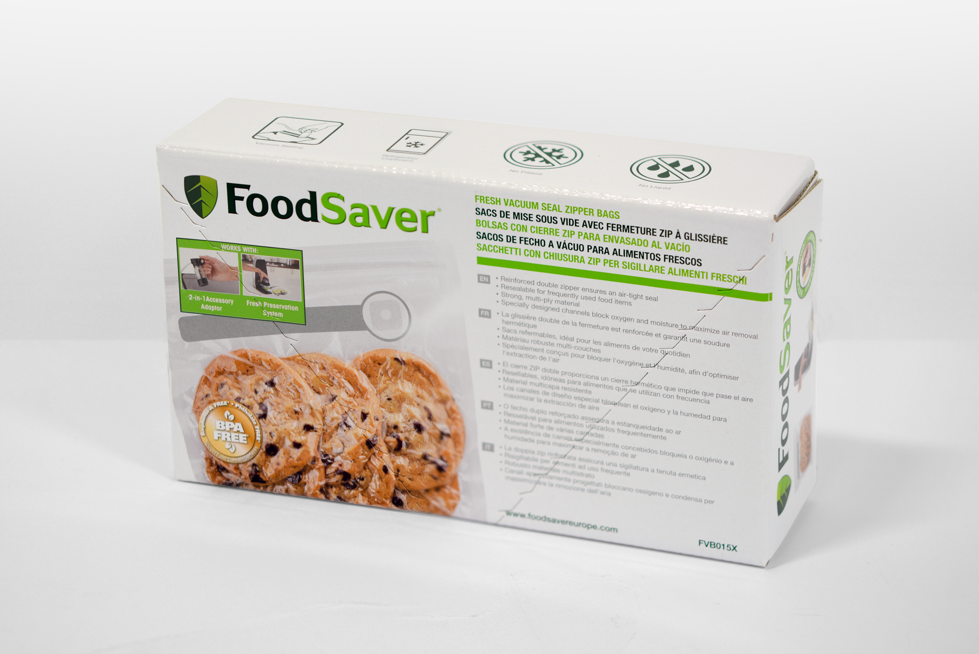 Sacs de mise sous vide FoodSaver® avec fermeture zip à glissière FVB015X -  FoodSaver France