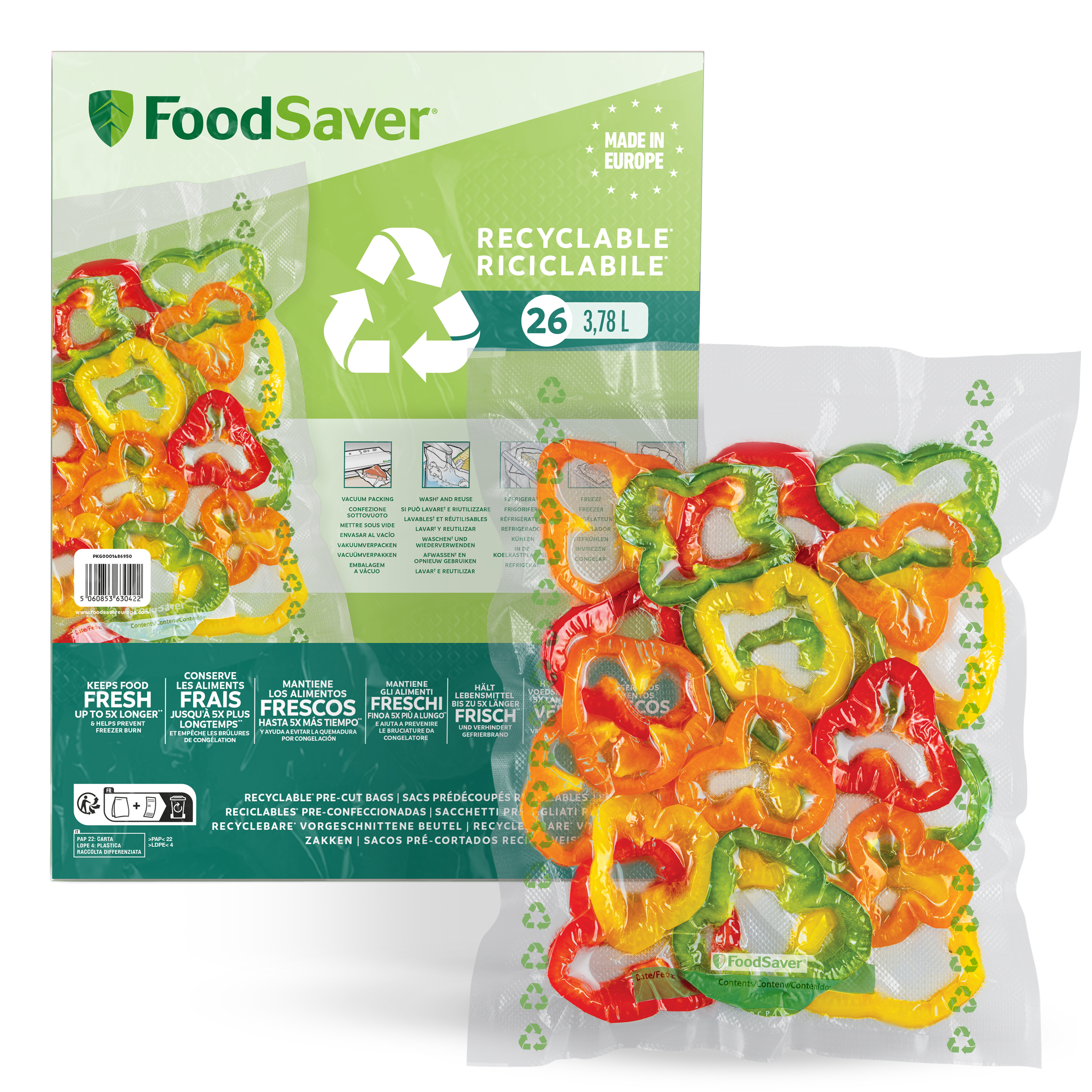 Rouleaux et Sacs de mise sous vide FoodSaver® 100% recyclables - FoodSaver  France